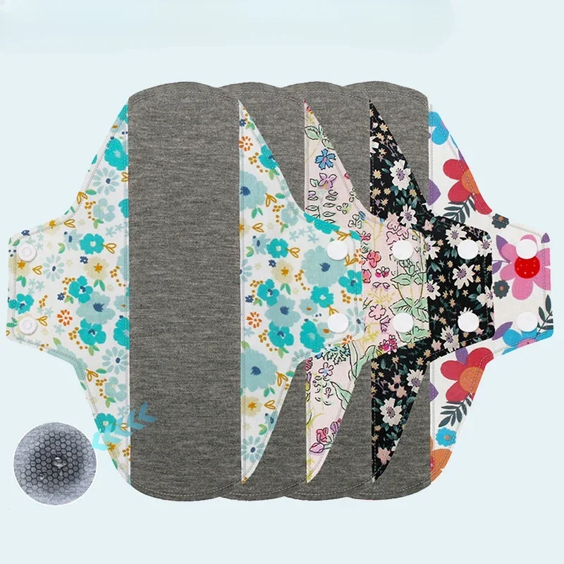 Graphene Cotton Charcoal Sanitary Pads Washable Panty Liner Mama Maternity Menstrual Pad with Charcoal Absorbency Layer menstrual panties