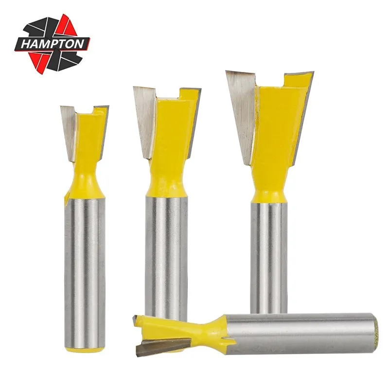 

8mm Shank Dovetail Joint Router Bits 1/4 3/8 1/2 5/8 3/4 Woodworking Engraving Bit Milling Cutter for Wood