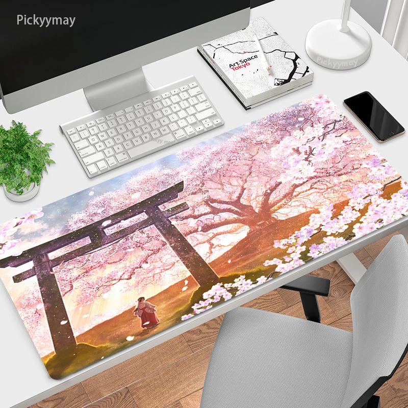 

Anime Scenery Locking Edge Mouse Mats Large Natural Rubber Mouse Pad Mousepads Gamer Mousepad Desk Pads 35.4x15.7in Keyboard Mat