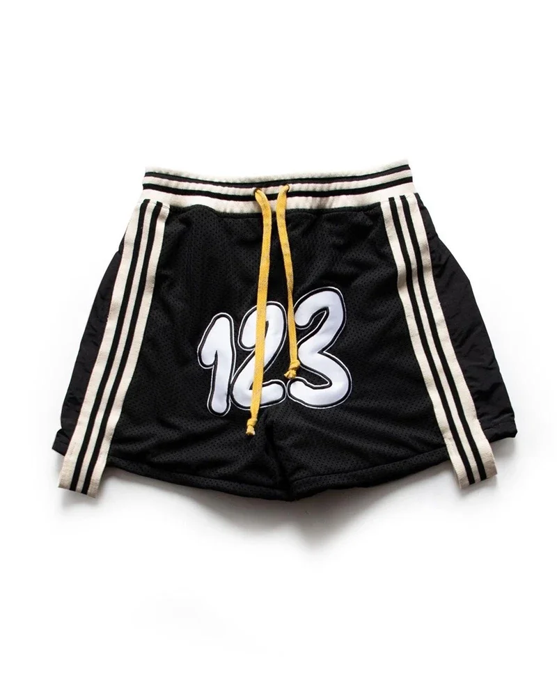 

Vintage RRR123 MESH Shorts Men Women 1:1 Best Quality RRR-123 Basketball Shorts Casual Breechcloth Inside Tag Label nba shorts