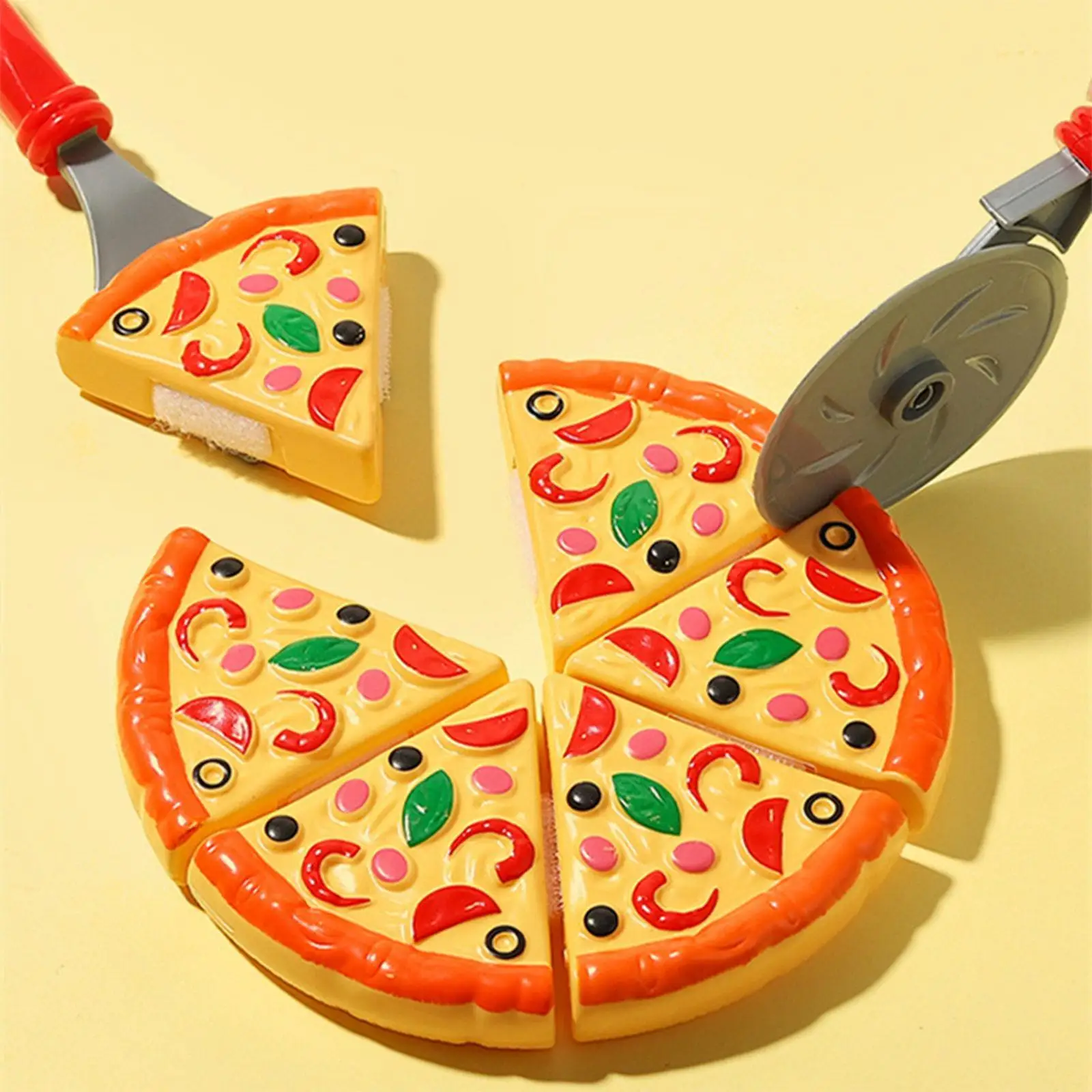 Kids Pizza Cutting Toy Simulation Plastic Pizza Dinette Child Toy Kitchen Pretend Play Food Cooking Kitchen Toys for Girls Kids kitchen toys