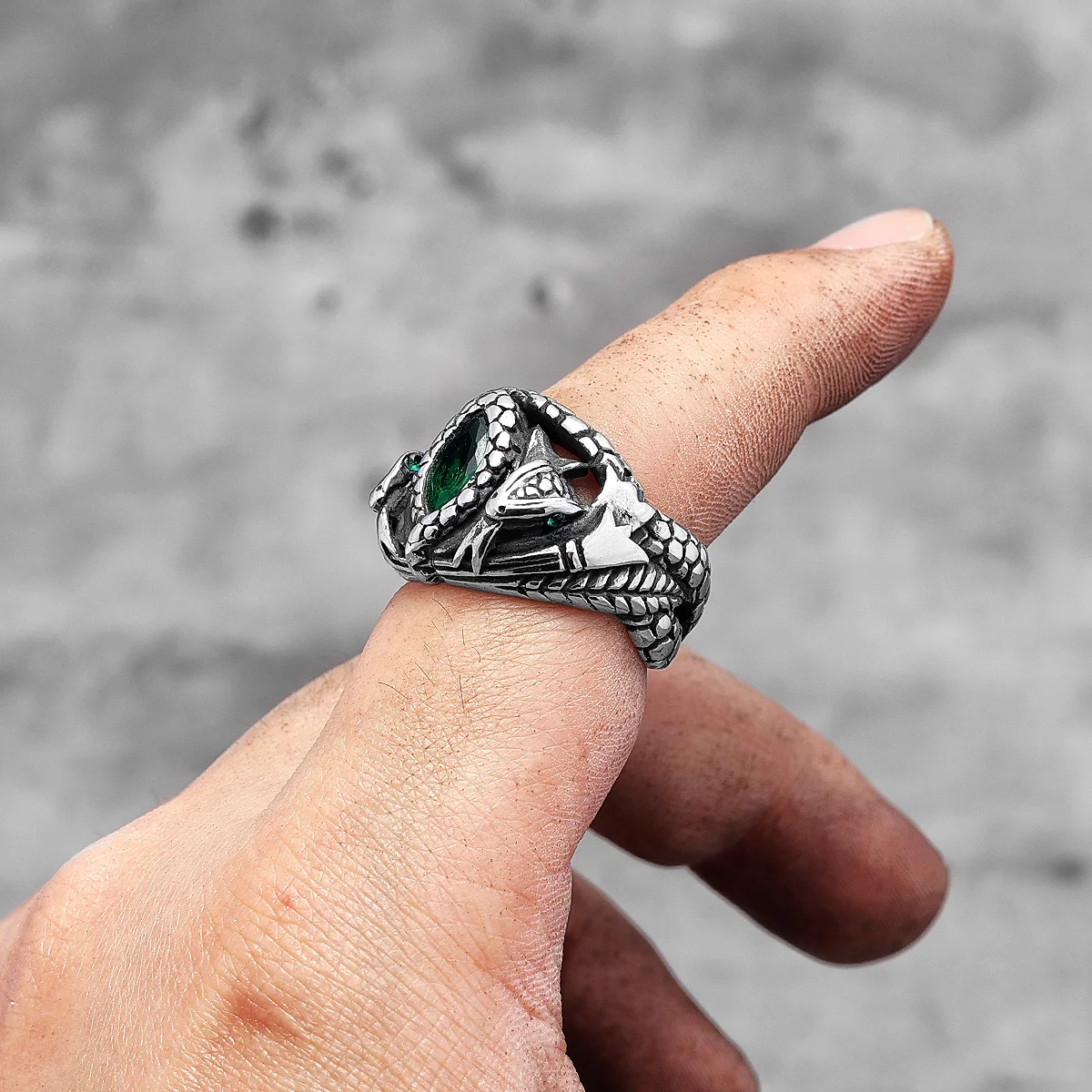 Aztec 3D Pattern Ring L FREE UK POST L Stainless Steel Gold / Silver Unisex Ring - Foto 7
