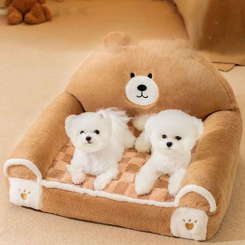 Winter Warm Dog Bed Mat Soft Plush Pet Sofa for Small Dogs Cats Cozy Dog Sleeping Bed Cat House Nest Puppy Kennel Pet Supplies