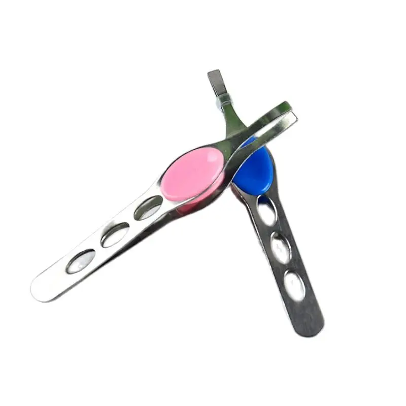 1Pc Women Trimming Eyebrow Clip Makeup Tools Stainless Steel Anti-slip  Handle Eyebrow Tweezers Flat Tip Brow Clips Beauty Tools 3