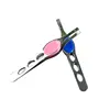 1Pc Women Trimming Eyebrow Clip Makeup Tools Stainless Steel Anti-slip  Handle Eyebrow Tweezers Flat Tip Brow Clips Beauty Tools 3