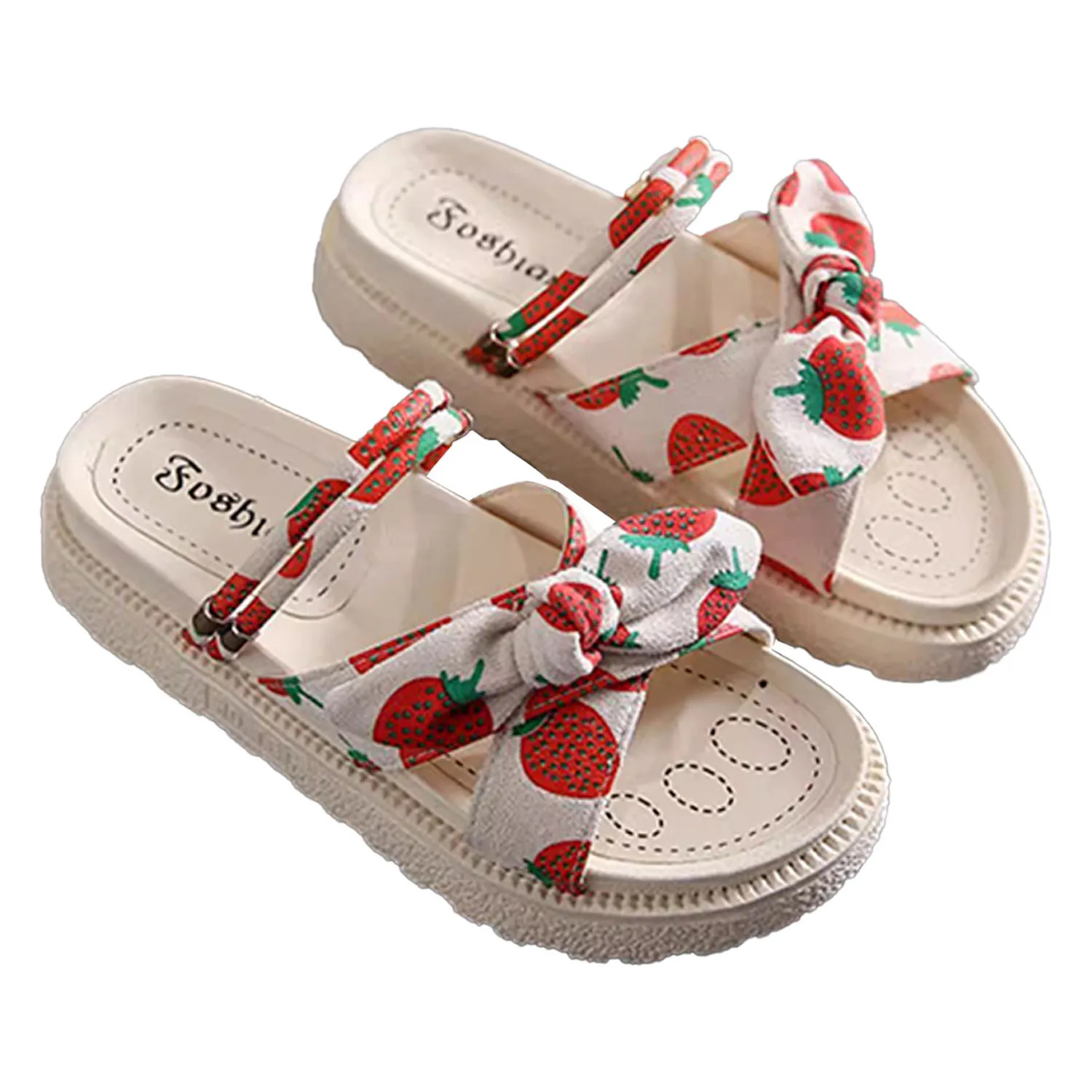 Fairy Style Sandals for Women Summer New Flat-Soled Sponge Cake Thick-Soled for Women Trendy Two-Wear Beach Shoes