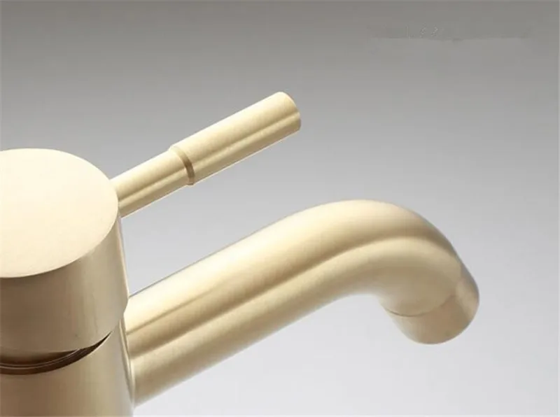 Stainless Steel Basin Faucet Brushed Golden Bathroom Washbasin Cold and Hot Faucet Torneira Bica Alta Banheiro basin faucet,bathroom faucet,stainless steel faucet