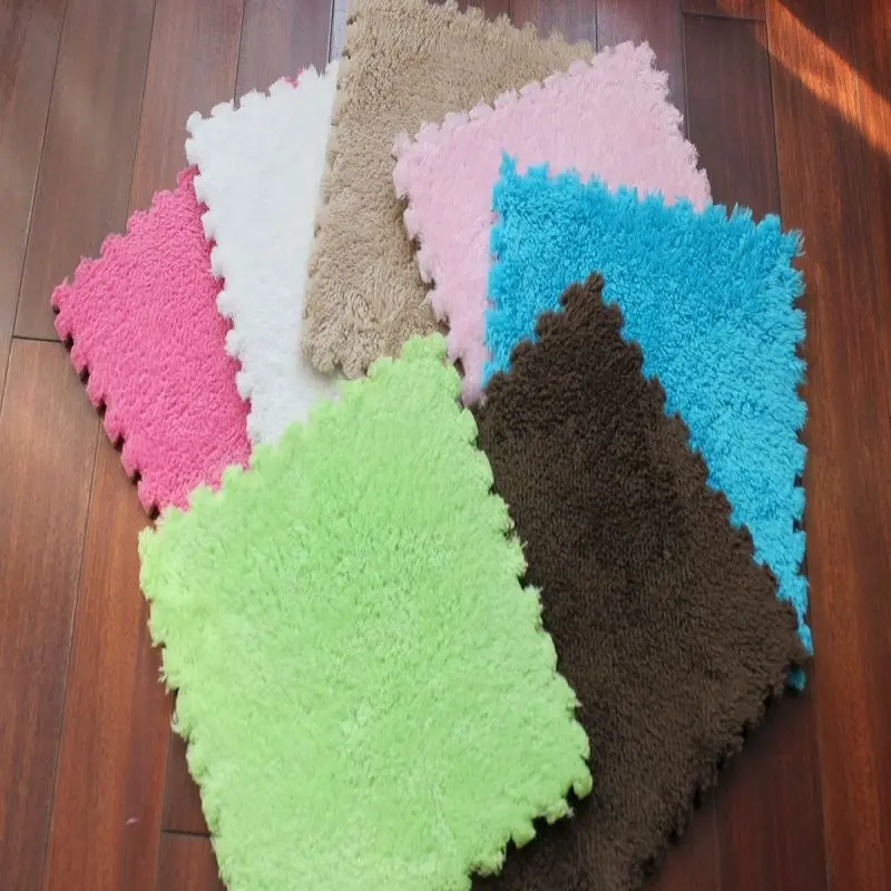 

6pcs Rubik's Cube Carpet Soft Room Living Room Bedroom Non-slip Spliced Freely Plush Floor Mat Baby Crawling Blanket 30x30cm
