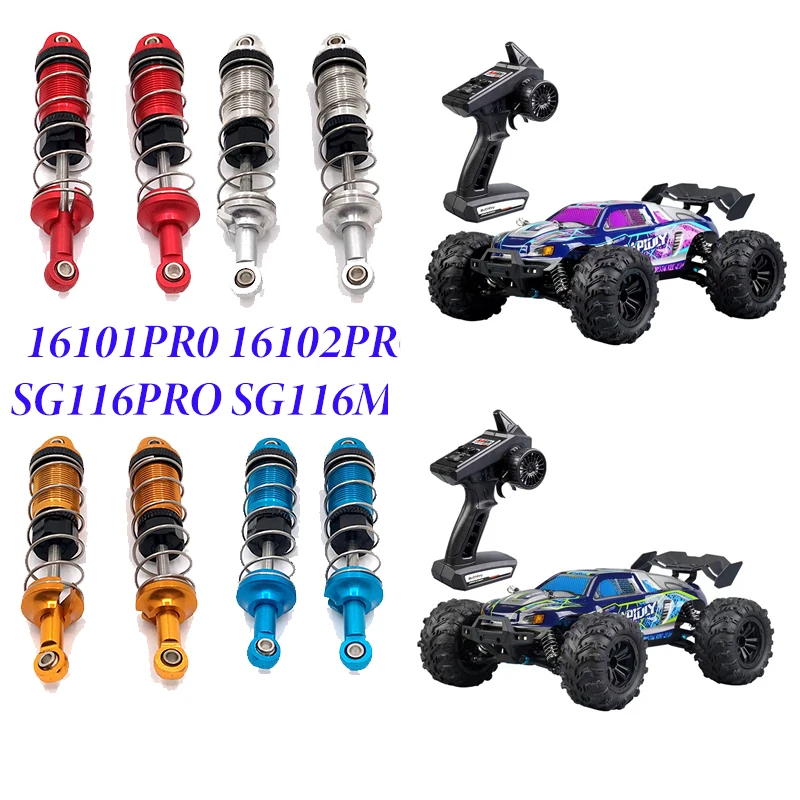 High-Performance Metal Upgrade: Front and Rear Hydraulic Spring Shock Absorbers for RC Cars