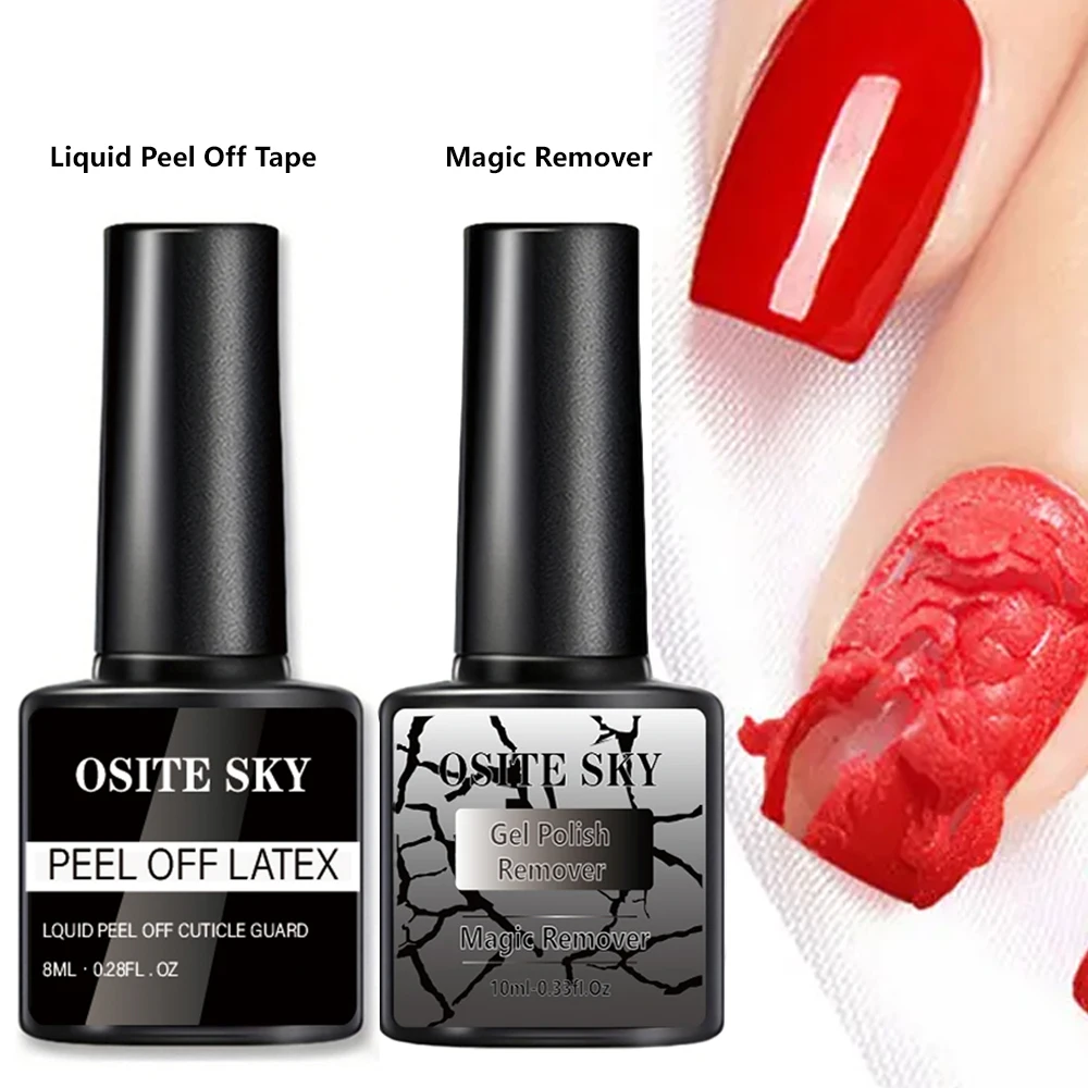 

10ml Magic Remover For Gel Nail Polish 8ml Liquid Peel Off Tape Nail Gel Polish Fast Semi Permanent Remover Varnish Tools