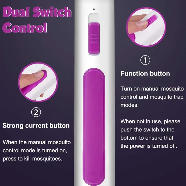 3000V Electric Lemes Swatter Killer Uv Könnyű Usb -Vel Újratölthető Led -Lámpa Nyári Szúnyogcsapdás Ütő Anti Rovarbogár Zapper - Image 6