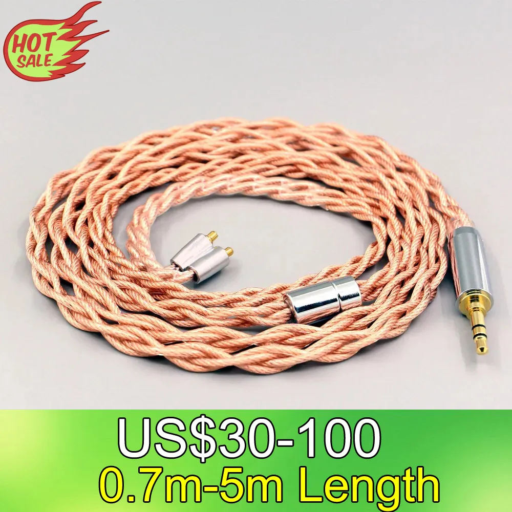 

LN007749 Graphene 7N OCC Shielding Coaxial Mixed Earphone Cable For Dunu T5 Titan 3 T3 (Increase Length MMCX) 4 cores 1.8mm