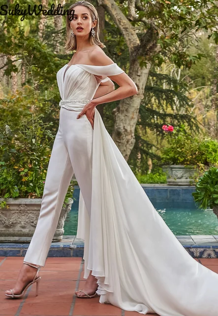 LULA Bridal - MAGDALENA Wedding Jumpsuit Custom made – Lula Bridal