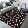 Modern Living Room Carpet Decoration Home Black and White Checkered Carpets for Bed Room Large Dirt Resistant Entrance Door Mat 4