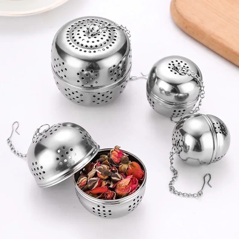 Stainless Steel Tea Leaf Infuser Strainer Spice Mesh Sieve for Brewing Teapot Tea Filter Seasoning Ball Kitchen Accessories