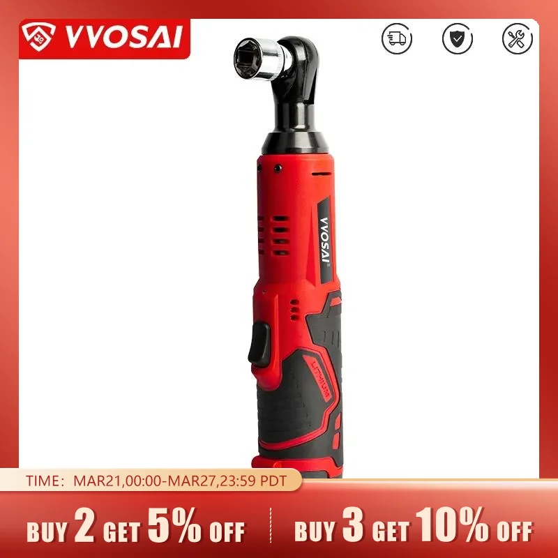VVOSAI45NMCordlessElectricWrench12V38RatchetWrenchSetAngle