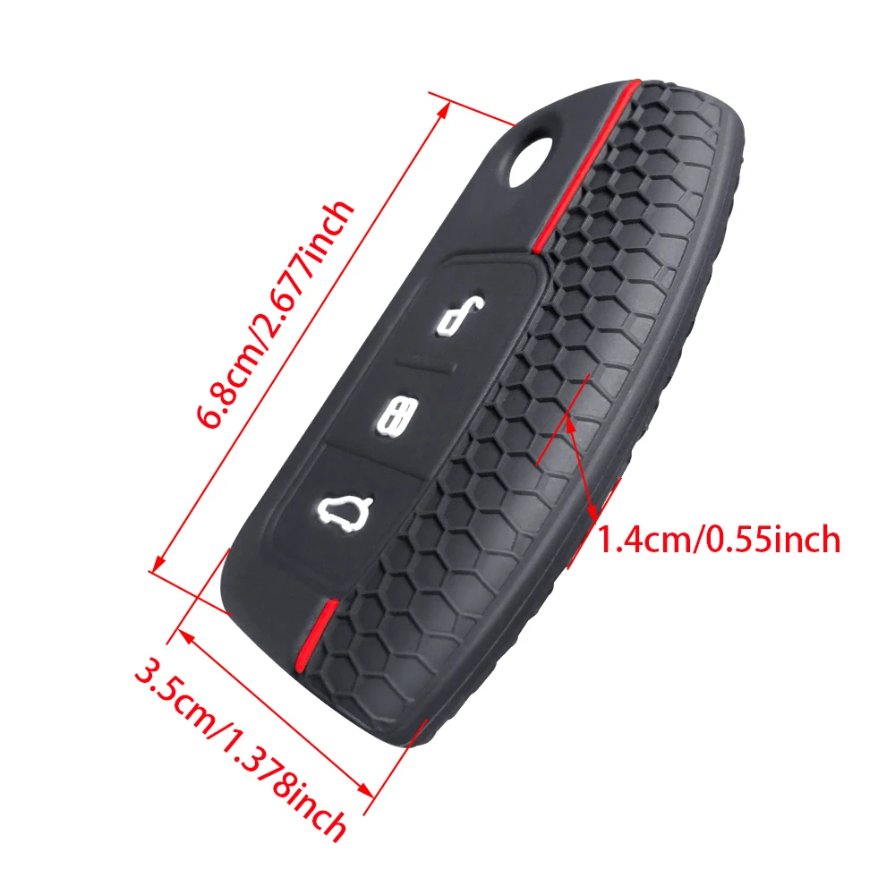 Ford Mondeo Cowgar Fiesta Focus C Max S MAX EcoSport Fusion Mach Sid Car Key Case Key Case Cover Car Key Shell Car Key Chain Silicone Key Cover Holder Shell Keychain