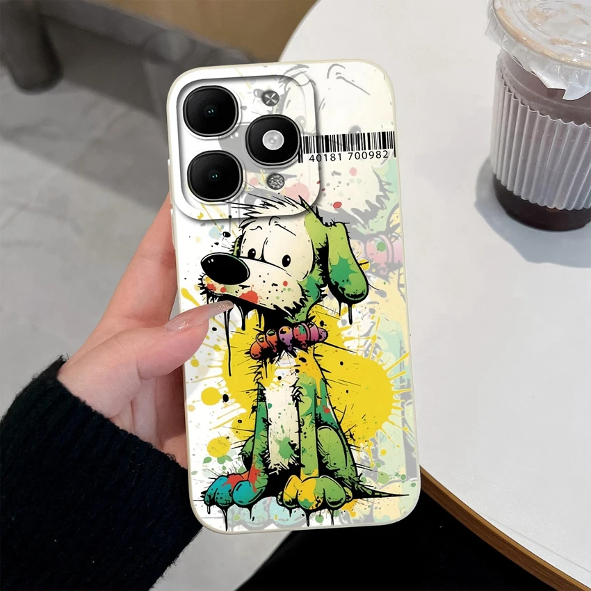 Pretty Floral Liquid Silicone Shockproof Phone Case with Screen Protector