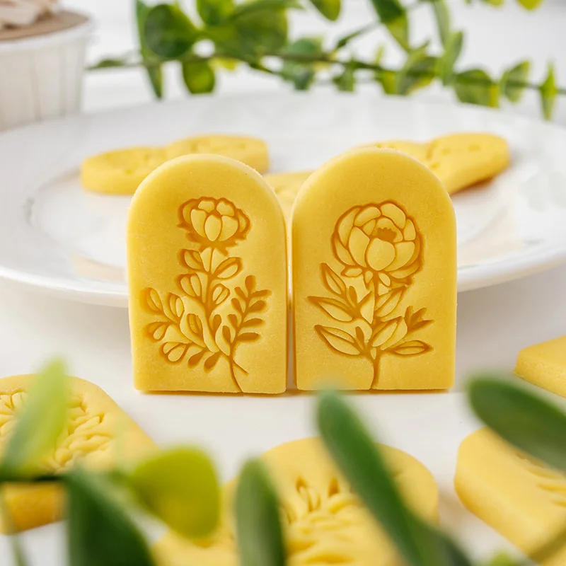 Polymer Clay Stamp Carnation Flower Pattern Emboss Seal Soap Ceramic Pottery Stamp Mothers Day Gift DIY Art Hobby Supplies Tool
