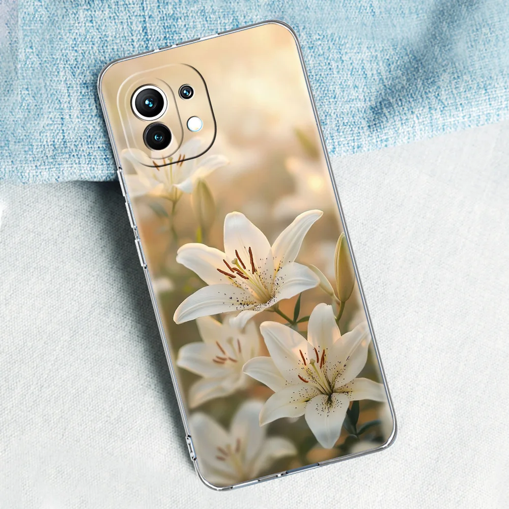 Elegant Lily Flower Print Phone Case Cover