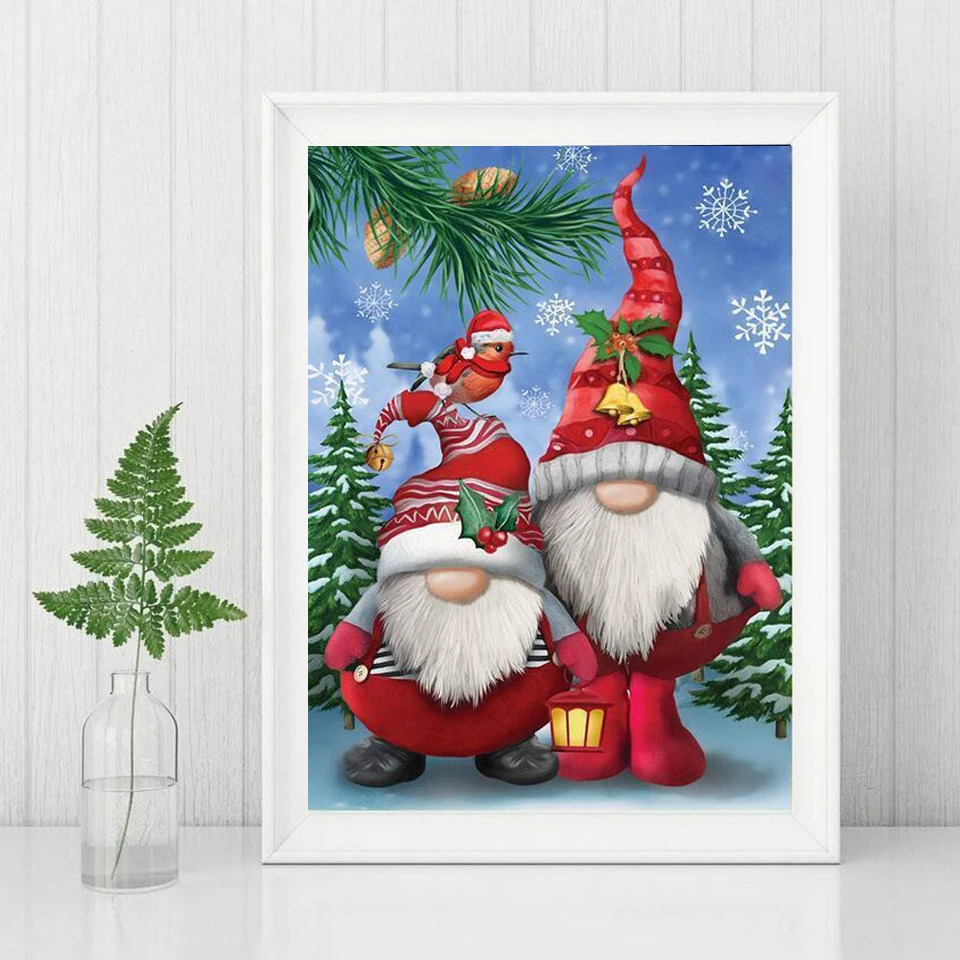 Happy Christmas Gnome Diamond Art Christmas Kits Kits Diy Full