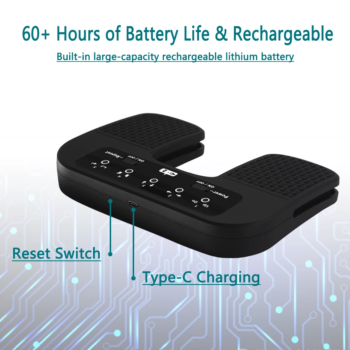 Yueyinpu 블루투스 페이지 터너 페달 iPad 스마트 폰 태블릿 노트북 핸즈프리 자동 풋 스위치 충전식 무선 페달