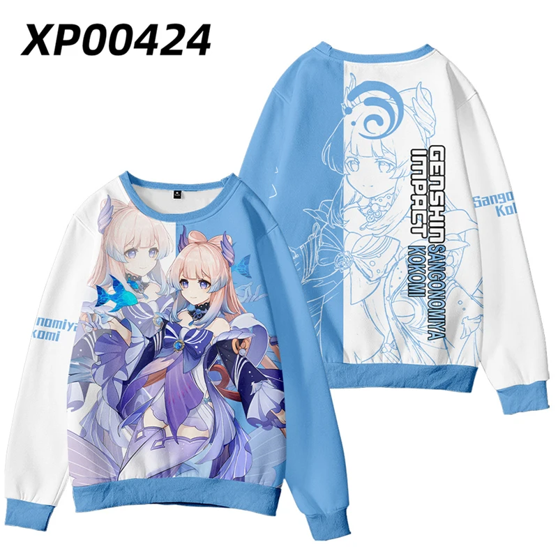 

Sangonomiya Kokomi Game Cool Hooded Sweatshirt 3d Long Sleeve Tracksuit Harajuku Streetwear Fashion Clothes
