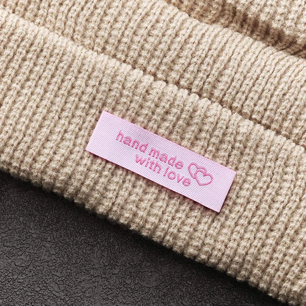 80Pcs 의류 칼라 라벨 폴리에스테르 DIY 봉제 라벨 수제 의류용 청바지 셔츠 모자 가방 의류 라벨