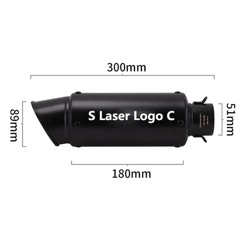 범용 탄소 섬유 오토바이 배기 파이프, 레이싱 오토바이 GP 프로젝트 개조 부품, 51mm, 60mm sc