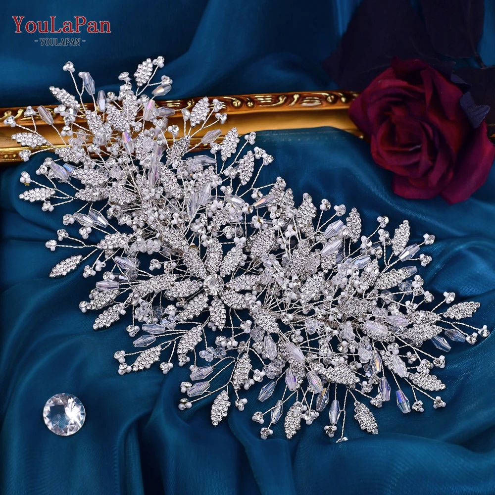 YouLaPan HP377 Ladies Wedding Crown Bridal Crowns for Brides Hair Accessories Metal Crystal Bridal Hair Band Wedding Tiara hair accessory,hair headdress,bridal headwear,hair band crown