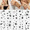 10 Sheets Spider Web Temporary Tattoos for Men Women Realistic Tattoo Stickers for Halloween Party Fake Tattoo Waterproof 1