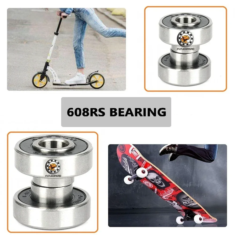 1個608 rsベアリング8x 22x7mm ABEC-11統合スペーサーベアリング