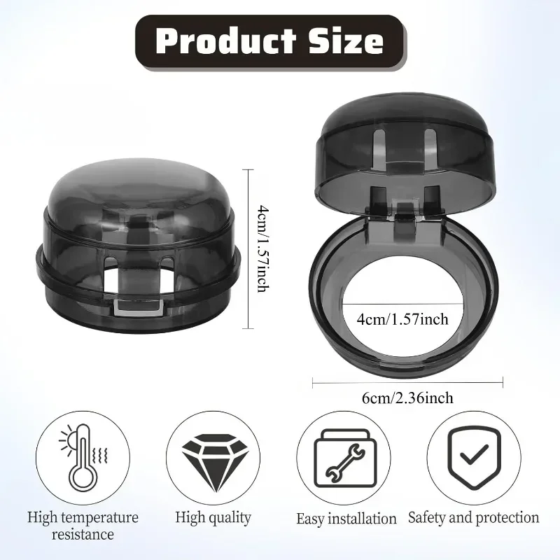 Stove Protector Cover 2/4/10Pcs Gas Stove Knob Covers Adhesive Child Safety Heat Resistant Oven Knob Locks For Baby Safety Home Cookware Security