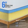 Double mattress 6-inch gel memory foam mattress, medium hardness, PUR American certification box mattress 3