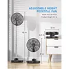 FARADAY Oscillating Standing Fan 12” Foldable Portable Quiet Floor Fan 12000mAh Rechargeable Pedestal Fan with Remote, Timer 4