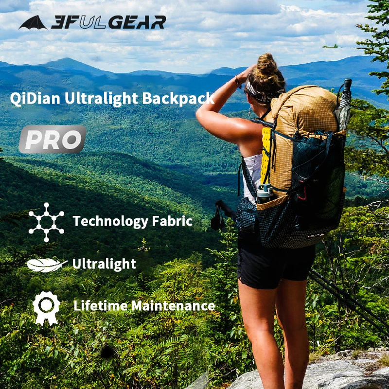 3F UL GEAR QIDIAN PRO 백팩, 초경량 880g, 야외 스포츠 가방, 내마모성 캠핑 가방, 방수 여행, 46 + 10L