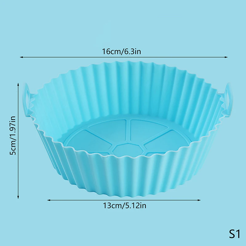 Teglie Universali Forno E Microonde Set 4 Teglie In Silicone Per Friggitrice Ad Aria - 20cm, Rotonde, Riutilizzabili, Universali Contenitori Friggitrice Ad Aria Silicone