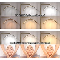 Fusitu Oversea Warehouse LED Half-Moon Shaped Light LED Lash Light With Floor Tripod Floor Video Light For Beauty Salon Makeup 2