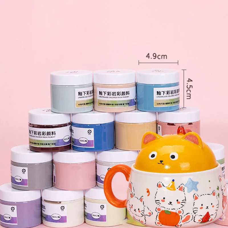 Ceramic Painting Underglaze Pigment Rock Color Safe Non Toxic