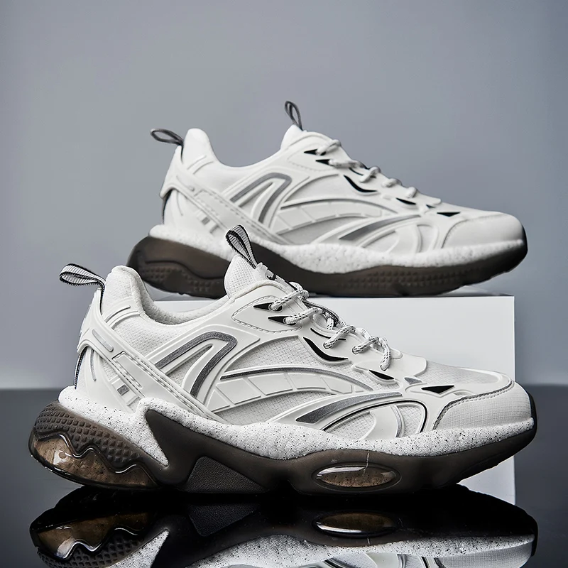 Running Shoes For Men Chunky White Luxary Sneakers Ladies Running Casual Shoes Fashion Light Male Tenis Sports Fitness Footwear