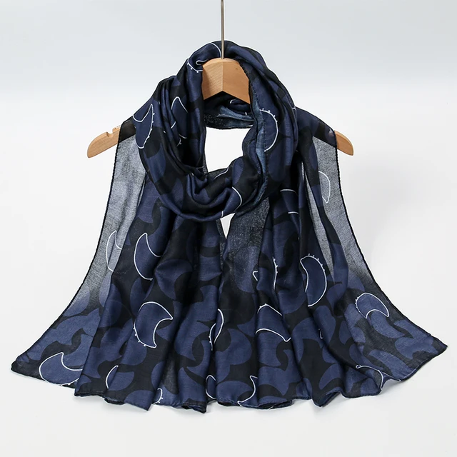 1 pièces Ramadan Hijab imprimé léopard femmes bohème aquarelle doux musulman Hijabs Floral respirant châle enveloppement écharpe foulard chaud