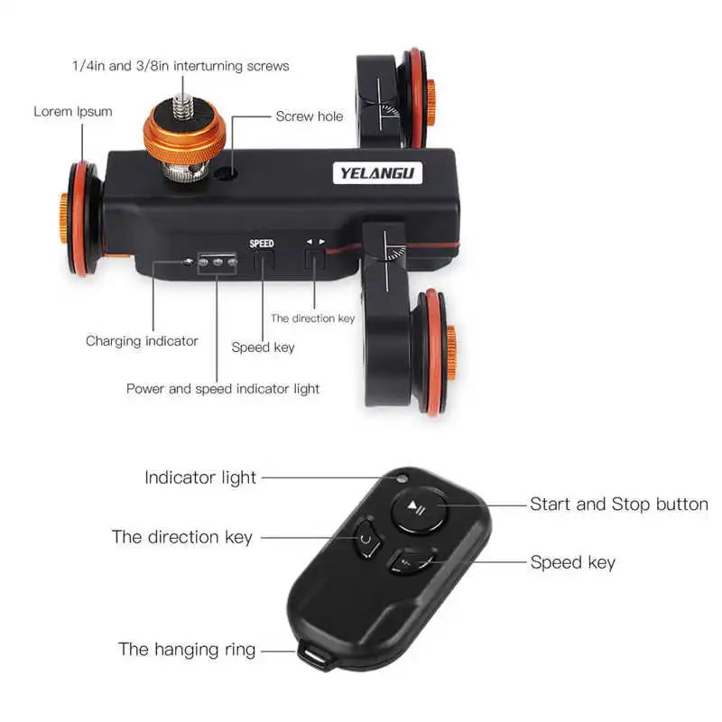 Camera Video Track Dolly Motorized Electric Slider Dolly for Canon for Nikon SLR Camera/Smartphone L4X Slider Car camera track slider