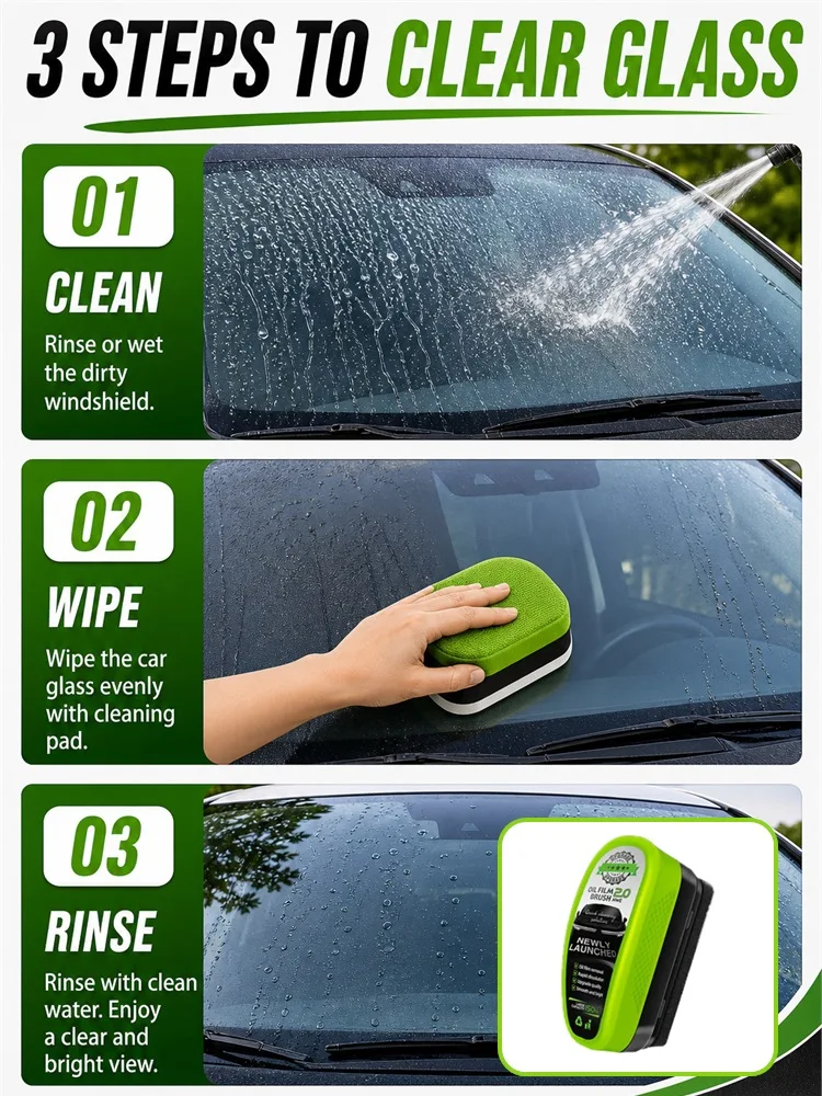 Detergente per Pellicole Oleose sui Vetri Auto – Rimuove le Pellicole, Ripristina la Lucentezza e Protegge con Rivestimento in Cristallo, Facile da Pulire e Lucidare - Image 6
