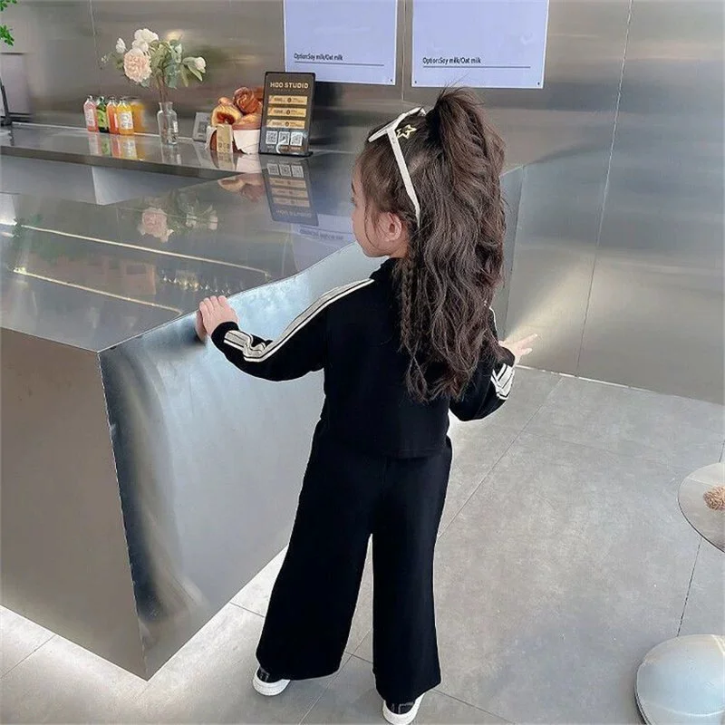 55722-d6f8e4.jpg Girls Clothing Striped Tracksuit Set Casual Zip-Up 2PCS Outfit