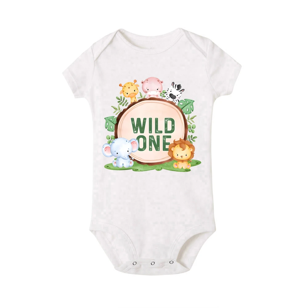 Wild One Family Matching outfit Jungle Party Dad Mom Sister Brother Baby Look clothes T-shirt One Birthday Family T Shirts Tops 6