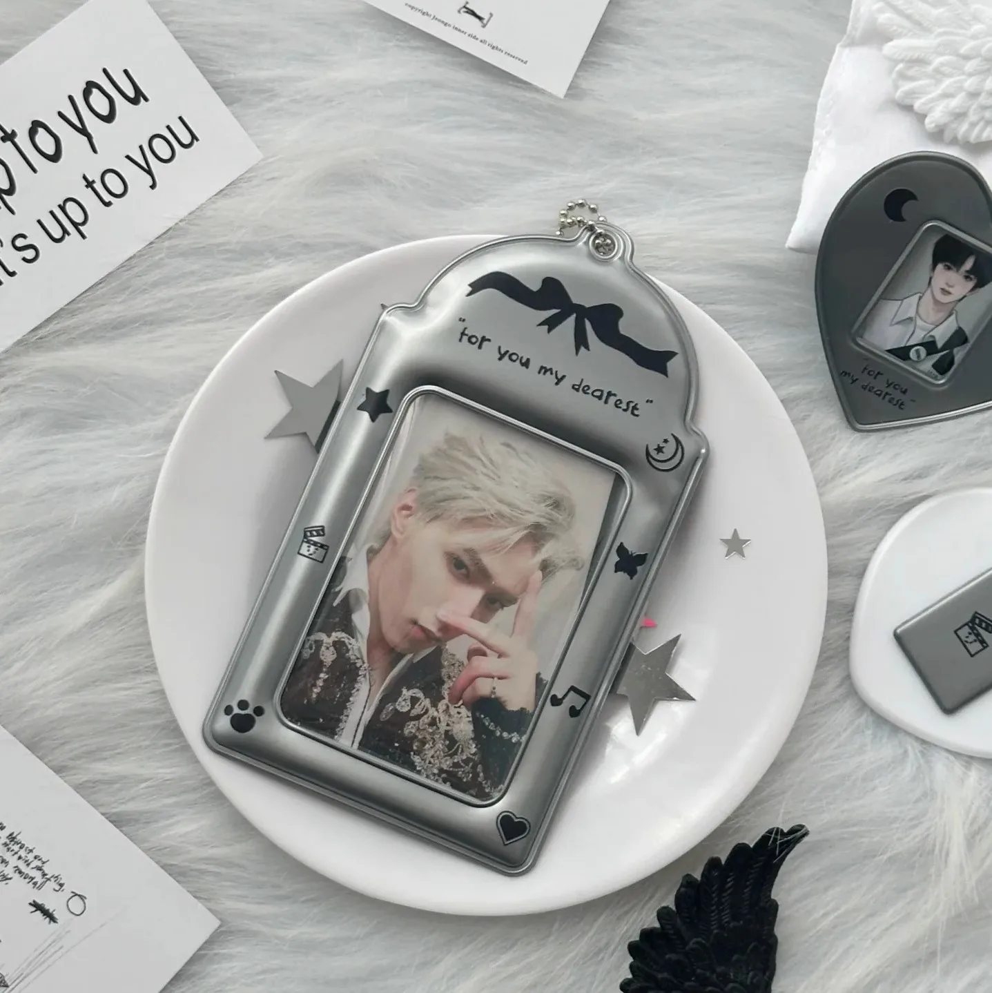 Bow star card sleeve Star Follower small card Polaroid storage display pendant 4