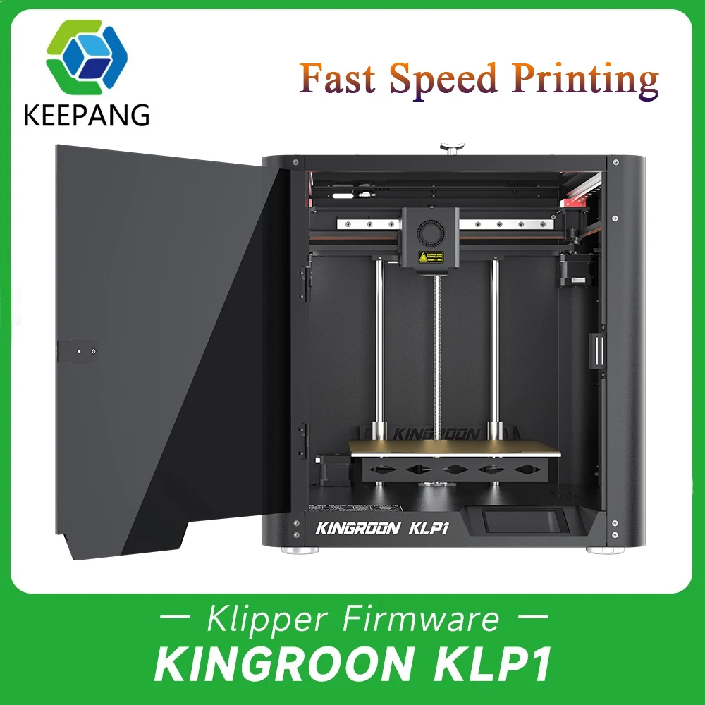 KINGROON KLP1 3D Printer 500mm/S Fast Speed Printing Auto Leveling Dual-gear direct extruder 3d Printer with 3.5'' Touch Screen