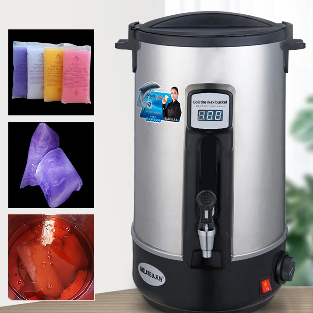 

12L Wax Boiling Barrel Electric Wax Heater Hot Wax Machine Wax Beans Bead Heating Melting Machine