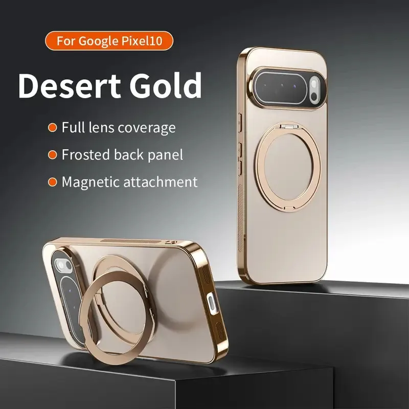 Luxury 360° Magnetic Wireless Charging Armor with Electroplating Matte Cover