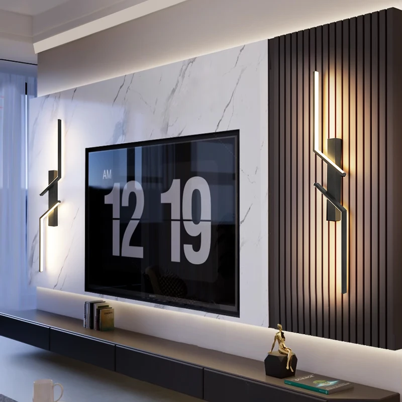 LED Wall Lamp Wall Light Long Bar Scone Home Decor Living Room Bedroom Minimalist Bedside Background Interior Lighting